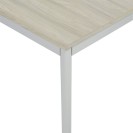 Jídelní stůl, 2000 x 800 mm, deska dub přírodní, podnož sv. šedá