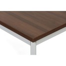 Jídelní stůl TRIVIA, světle šedá konstrukce, 800 x 800 mm, ořech