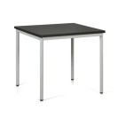Jídelní stůl TRIVIA, světle šedá konstrukce, 800 x 800 mm, wenge