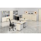 Kancelárska komoda k stolu PRIMO GRAY, 740 x 600 x 420 mm, sivá/breza