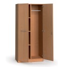 Kancelářská šatní skříň PRIMO, 3 police, šatní tyč, 1781 x 800 x 500 mm, buk