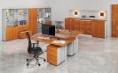 Kancelářská šatní skříň PRIMO GRAY, 3 police, šatní tyč, 1781 x 800 x 500 mm, šedá/třešeň