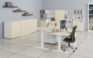 Kancelářská šatní skříň PRIMO WHITE, 1 police, šatní tyč, 1781 x 800 x 500 mm, bílá/bříza