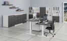 Kancelárska šatníková skriňa PRIMO WHITE, 1 polica, šatníková tyč, 1781 x 800 x 500 mm, biela/grafit