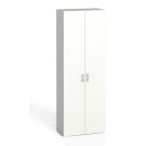 Kancelářská skříň s dveřmi PRIMO KOMBI, 5 polic, 2233 x 800 x 400 mm, bílá