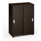 Kancelářská skříň zasouvací dveře PRIMO, 1087  x800 x 420 mm, wenge