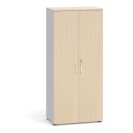 Kancelárska skriňa s dverami PRIMO, 1781 x 800 x 420 mm, sivá / breza