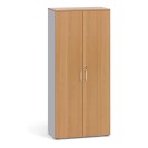 Kancelárska skriňa s dverami PRIMO, 1781 x 800 x 420 mm, sivá / buk