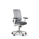Kancelárska stolička HUMAN, biela/sivá