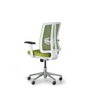 Kancelárska stolička HUMAN, biela/zelená,