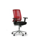 Kancelárska stolička HUMAN, čierna/červená