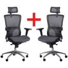Kancelárska stolička LEXI 1+1 ZADARMO, čierna