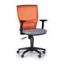 Kancelárska stolička VENLO, oranžová/sivá
