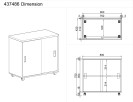 Kancelářská zasouvací skříňka na kolečkách MIRELLI A+, 800 x 420 x 750 mm, bílá / dub sonoma