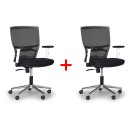 Kancelářská židle HAAG 1+1 ZDARMA, černá