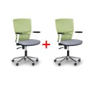 Kancelářská židle HAAG 1+1 ZDARMA, zelená / šedá