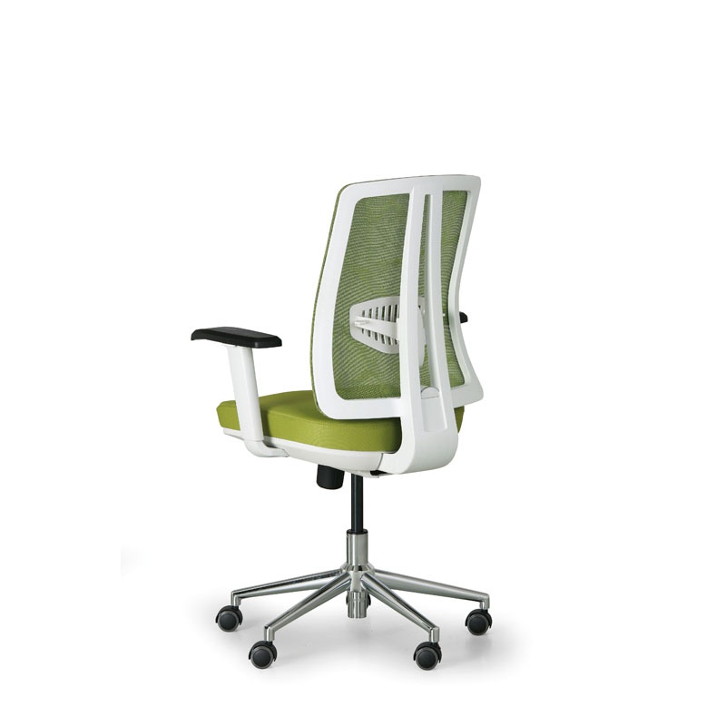 Kancelářská židle HUMAN, bílá/zelená,