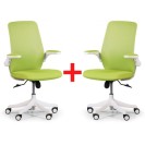 Kancelářská židle se síťovaným opěrákem BUTTERFLY 1+1 ZDARMA, zelená