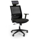 Kancelářská židle se síťovaným opěrákem WOLF 1+1 ZDARMA, černá