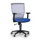 Kancelářská židle VENLO 1+1 ZDARMA, šedá / modrá