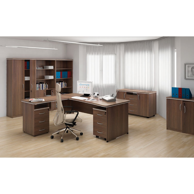 Kancelársky písací stôl ARRIUSTO LUX, rovný, dĺžka 2000 mm, orech