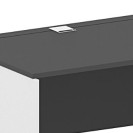 Kancelársky písací stôl FUTURE do paravánu, 1700 x 800 mm, biela/grafitová