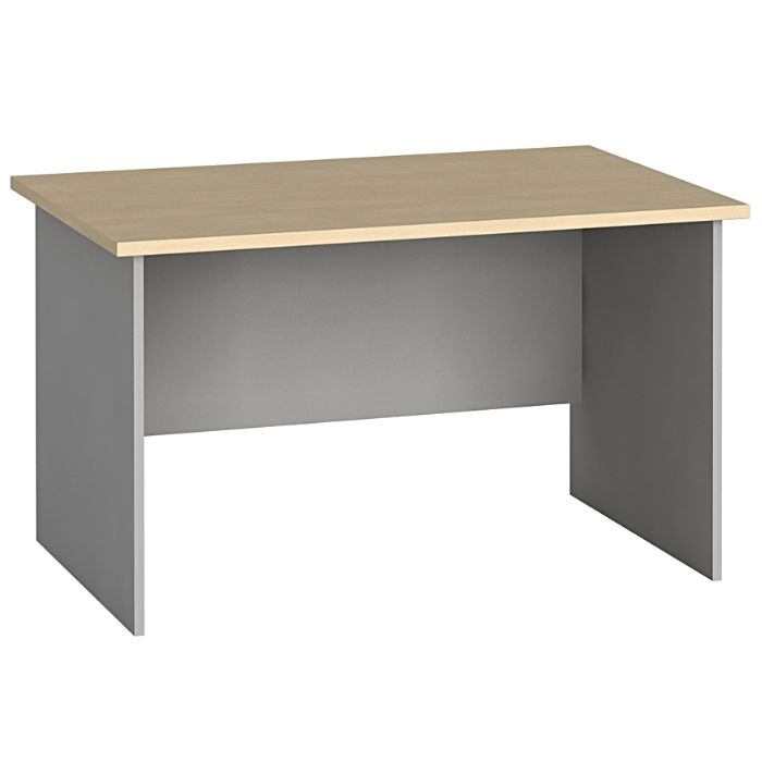 Kancelársky písací stôl PRIMO FLEXI, rovný 1200 x 800 mm, sivá / breza