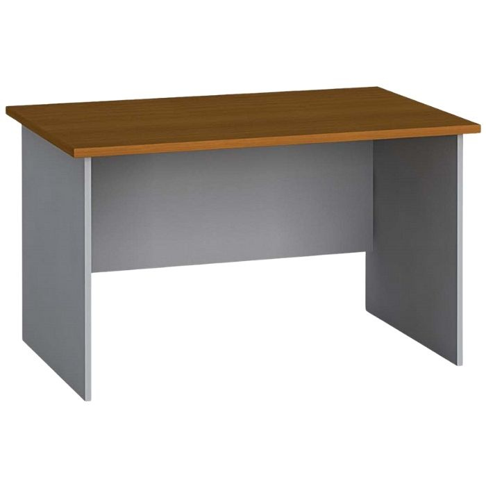 Kancelársky písací stôl PRIMO FLEXI, rovný 1200 x 800 mm, sivá / čerešňa