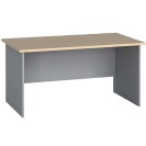 Kancelársky písací stôl PRIMO FLEXI, rovný 1400 x 800 mm, sivá/breza