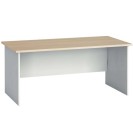 Kancelársky písací stôl PRIMO FLEXI, rovný 1600 x 800 mm, biela/dub prírodný