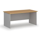 Kancelársky písací stôl rovný PRIMO GRAY, 1600 x 800 mm, sivá/buk
