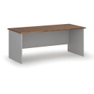 Kancelársky písací stôl rovný PRIMO GRAY, 1800 x 800 mm, sivá/orech