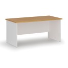 Kancelársky písací stôl rovný PRIMO WHITE, 1600 x 800 mm, biela/buk