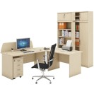 Kancelářský pracovní stůl MIRELLI A+, rovný, délka 1600 mm, bříza
