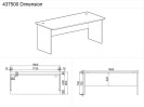 Kancelársky pracovný stôl MIRELLI A+, rovný, dĺžka 1800 mm, biela/dub sonoma