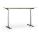 Kancelársky pracovný stôl SINGLE LAYERS bez prepážok, nastaviteľné nohy, dub prírodný / dub morený
