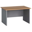 Kancelářský psací stůl PRIMO FLEXI, rovný 1400 x 800 mm, šedá / buk