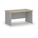 Kancelářský psací stůl rovný PRIMO GRAY, 1400 x 800 mm, šedá/dub přírodní