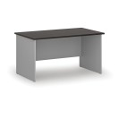 Kancelářský psací stůl rovný PRIMO GRAY, 1400 x 800 mm, šedá/wenge