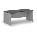 Kancelářský rohový pracovní stůl PRIMO GRAY, 1800 x 1200 mm, levý, šedá/grafit