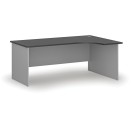 Kancelársky rohový pracovný stôl PRIMO GRAY, 1800 x 1200 mm, pravý, sivá/grafit
