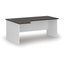 Kancelársky rohový pracovný stôl PRIMO WHITE, 1800 x 1200 mm, ľavý, biela/wenge