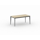 Kancelársky stôl PRIMO ACTION, čierna podnož, 1600 x 800 mm, breza