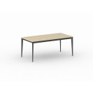 Kancelársky stôl PRIMO ACTION, čierna podnož, 1800 x 900 mm, breza