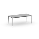 Kancelársky stôl PRIMO ACTION, čierna podnož, 2000 x 900 mm, sivá