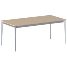 Kancelársky stôl PRIMO ACTION, sivostrieborná podnož, 1800 x 900 mm, buk