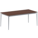 Kancelársky stôl PRIMO ACTION, sivostrieborná podnož, 1800 x 900 mm, čerešňa