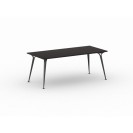 Kancelársky stôl PRIMO ALFA, čierna podnož, 2000 x 900 mm, wenge