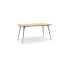 Kancelársky stôl PRIMO ALFA, sivostrieborná podnož, 1600 x 800 mm, buk