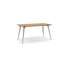 Kancelársky stôl PRIMO ALFA, sivostrieborná podnož, 1600 x 800 mm, čerešňa